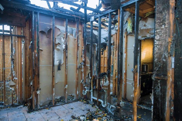 Professional Fire Damage Restoration technician working in Englewood Cliffs, NJ